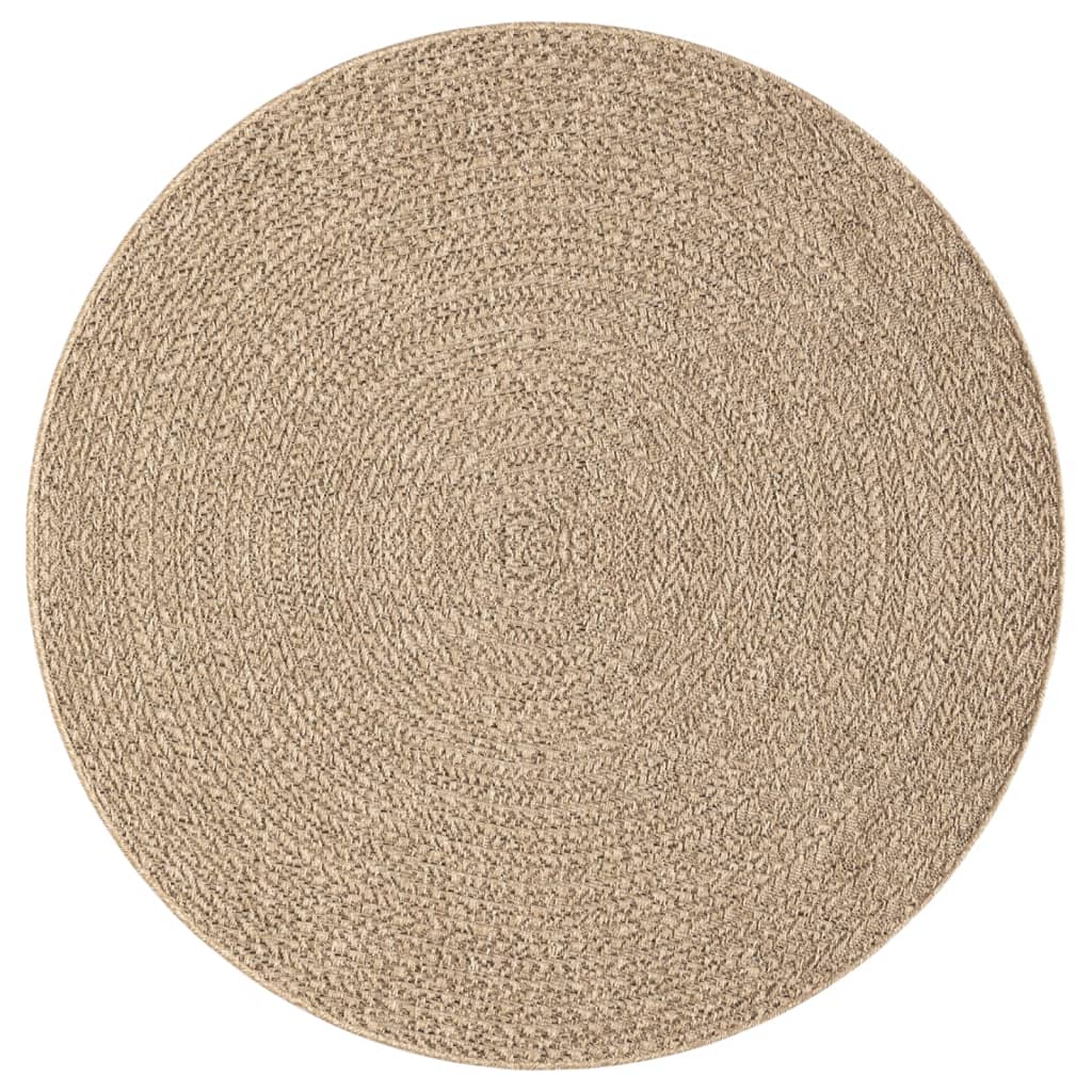 Vidaxl tapis zizur à l'intérieur et à l'extérieur Ø 200 cm de jute de jute