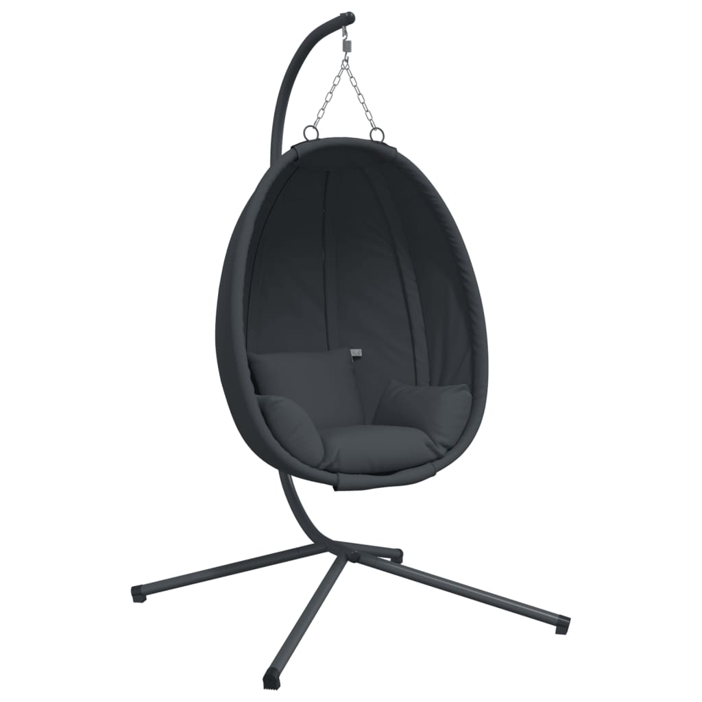 Chaise suspendue vidaxl avec tissu standard et anthracite en acier -colored