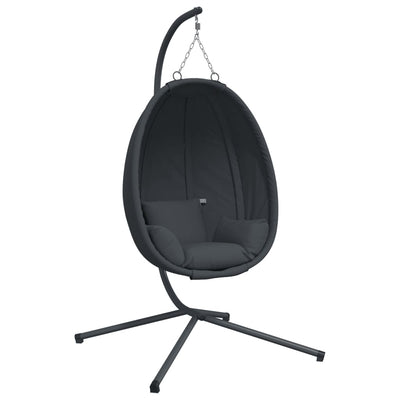 Chaise suspendue vidaxl avec tissu standard et anthracite en acier -colored
