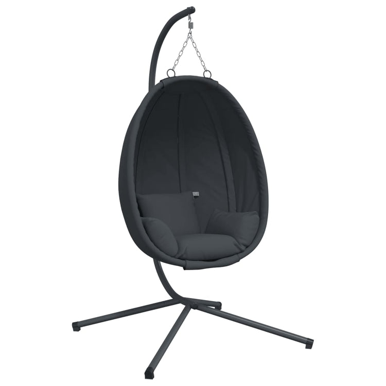 Chaise suspendue vidaxl avec tissu standard et anthracite en acier -colored