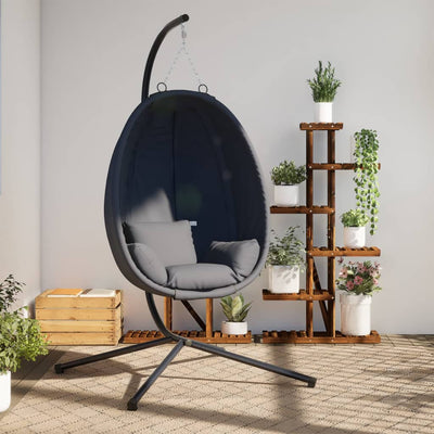 Chaise suspendue vidaxl avec tissu standard et anthracite en acier -colored