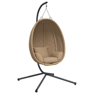Chaise suspendue vidaxl avec tissu standard et taupe en acier
