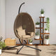 Chaise suspendue vidaxl avec tissu standard et taupe en acier