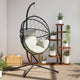 Chaise suspendue vidaxl avec rotin standard et beige en acier