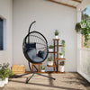Chaise suspendue vidaxl avec rotin standard et anthracite en acier -colored