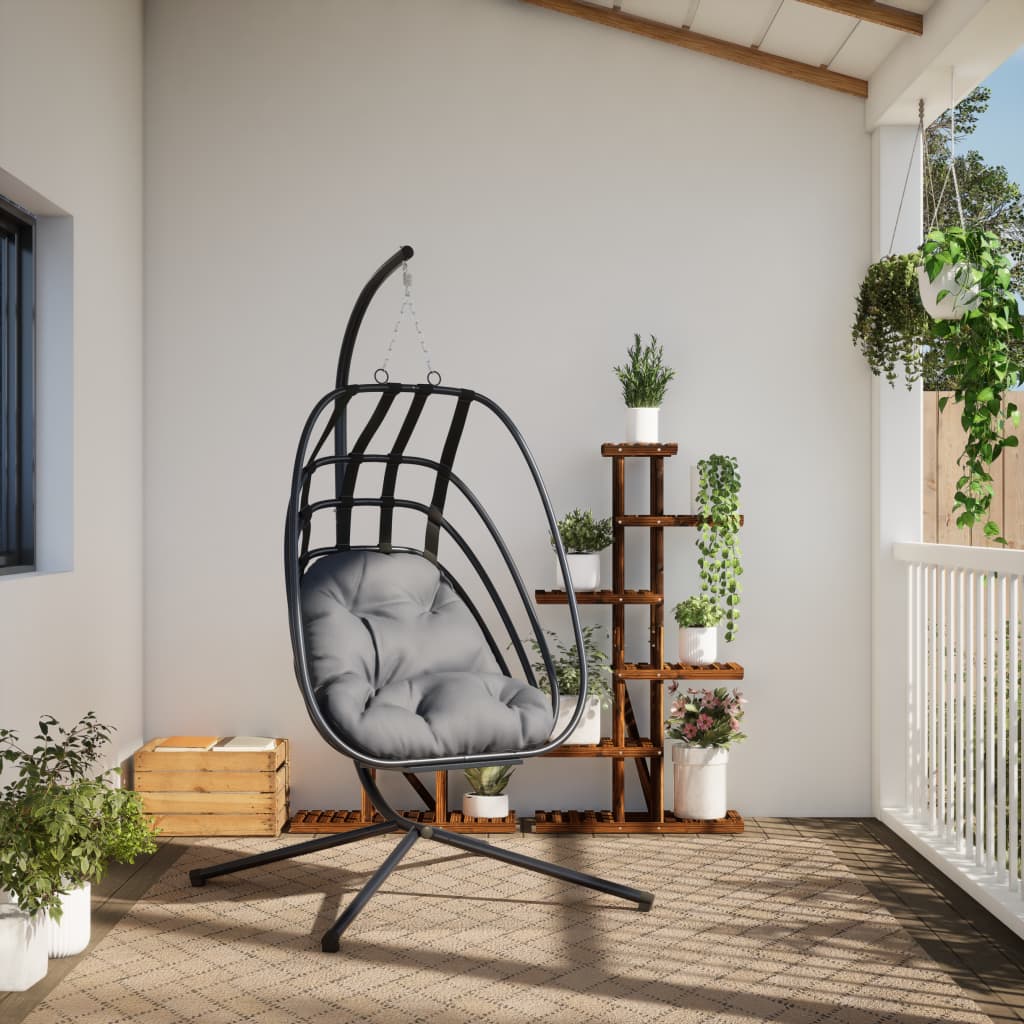 Chaise suspendue vidaxl avec anthracite en acier standard -colore