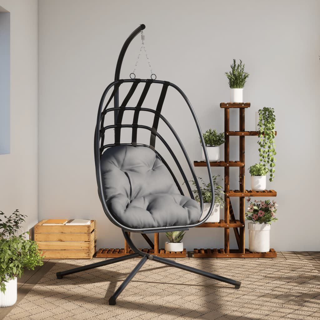 Chaise suspendue vidaxl avec anthracite en acier standard -colore