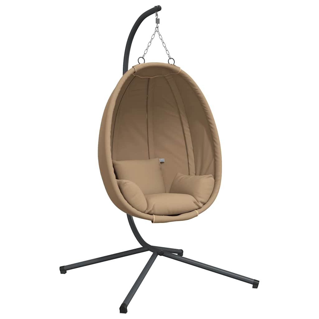 Vidaxl chaise suspendue avec rotin standard et staal taupe