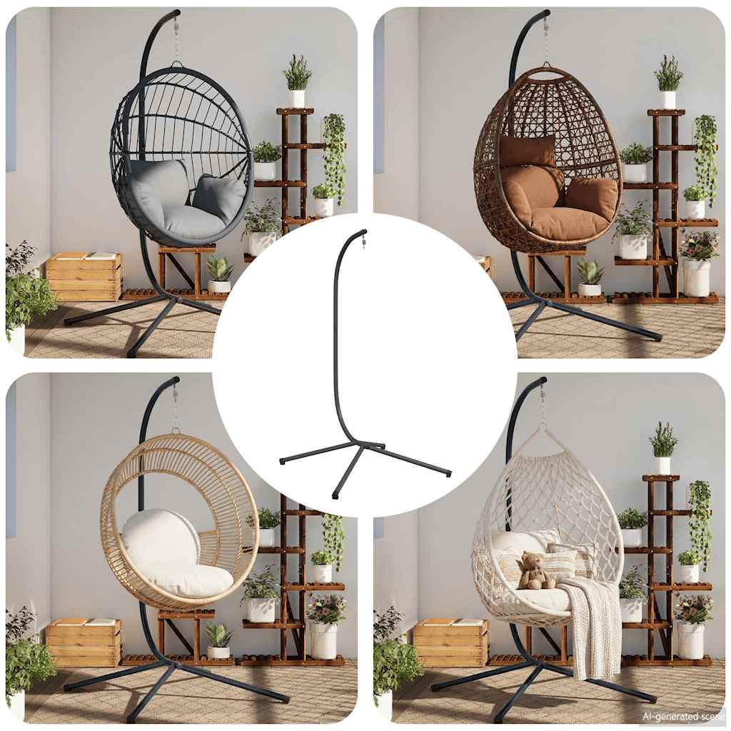 Norme Vidaxl pour la chaise suspendue anthracite en acier -colore