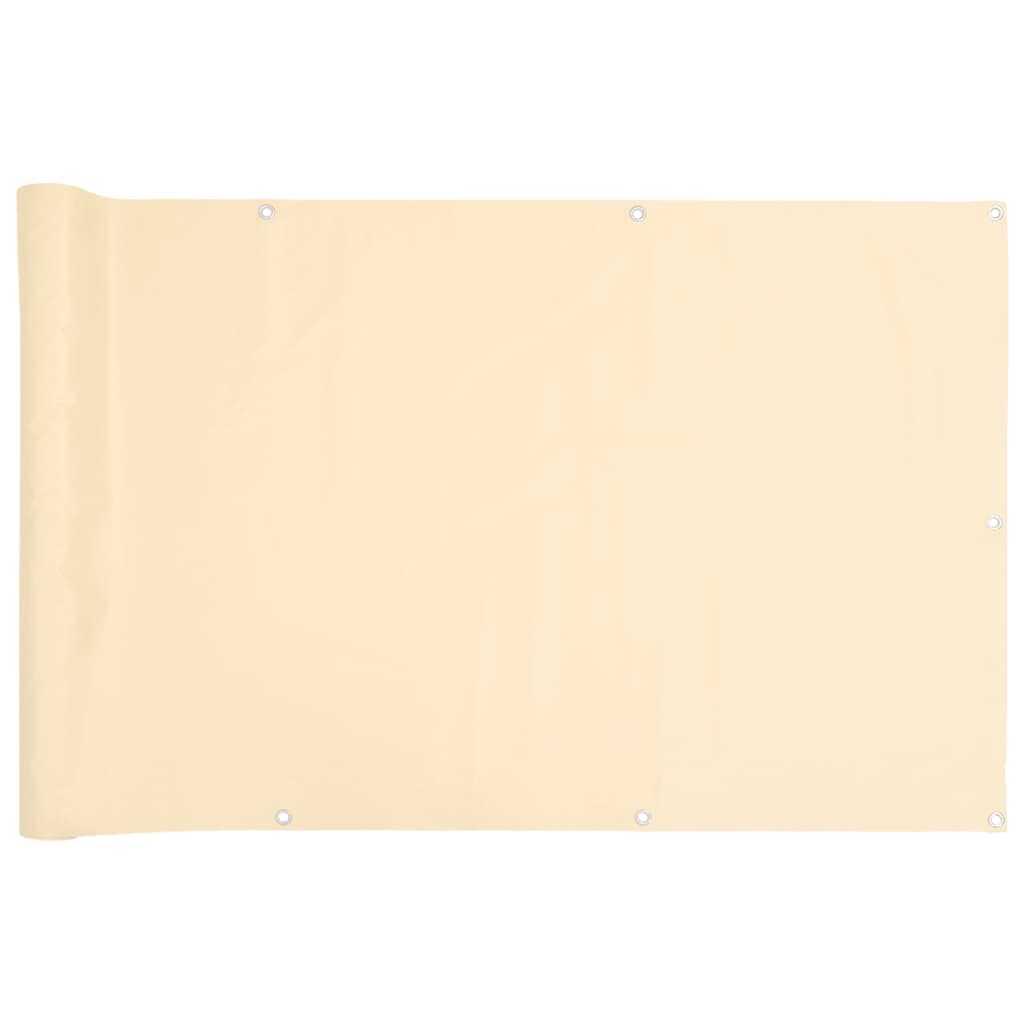 Écran de balcon Vidaxl 500x75 cm PVC Cream -Colored