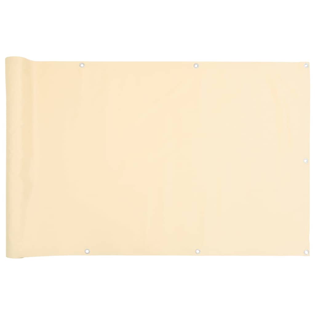 Écran de balcon Vidaxl 600x75 cm PVC Cream -Colored
