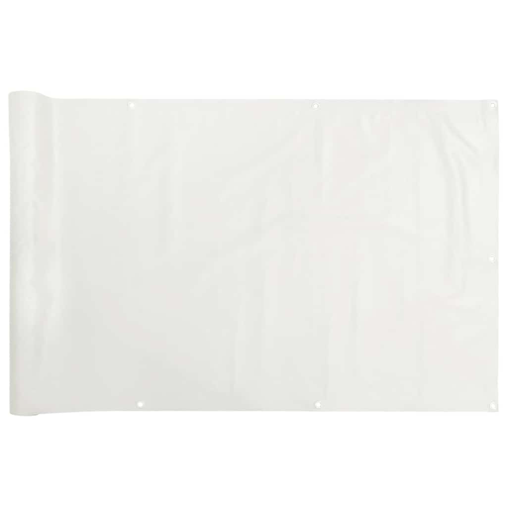 Écran de balcon Vidaxl 600x75 cm PVC blanc