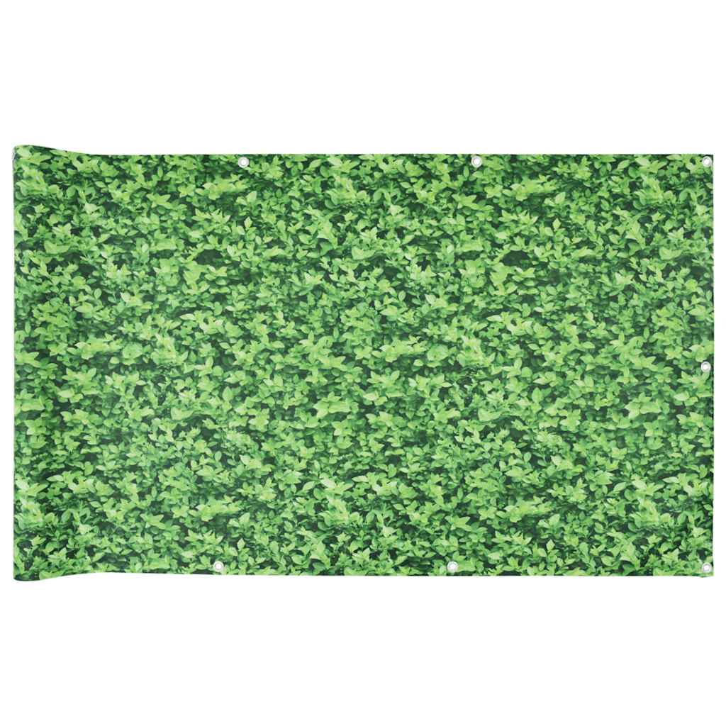 Vidaxl Balcony Screen Plant Pattern 500x75 cm PVC Green