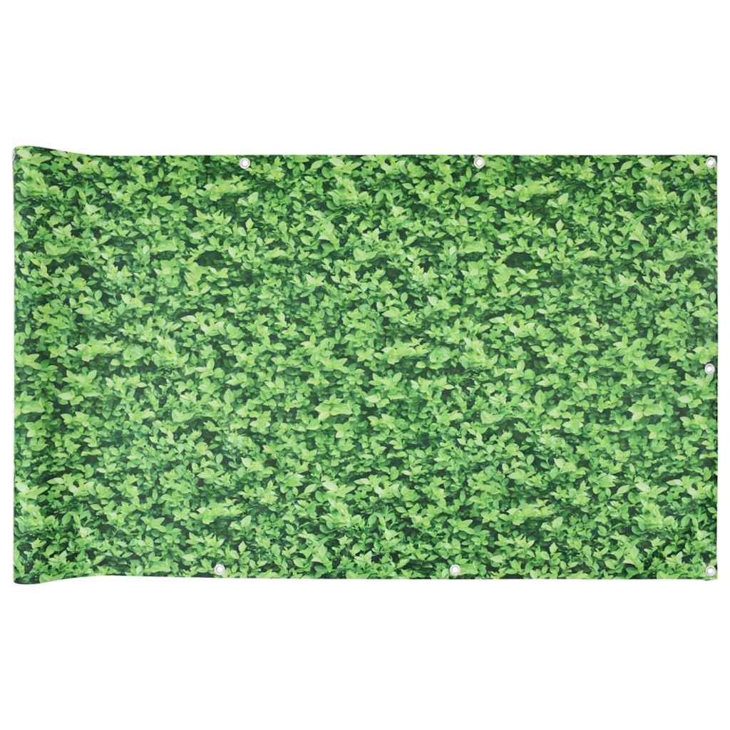 Vidaxl Balcony Screen Plant Pattern 600x75 cm PVC Green