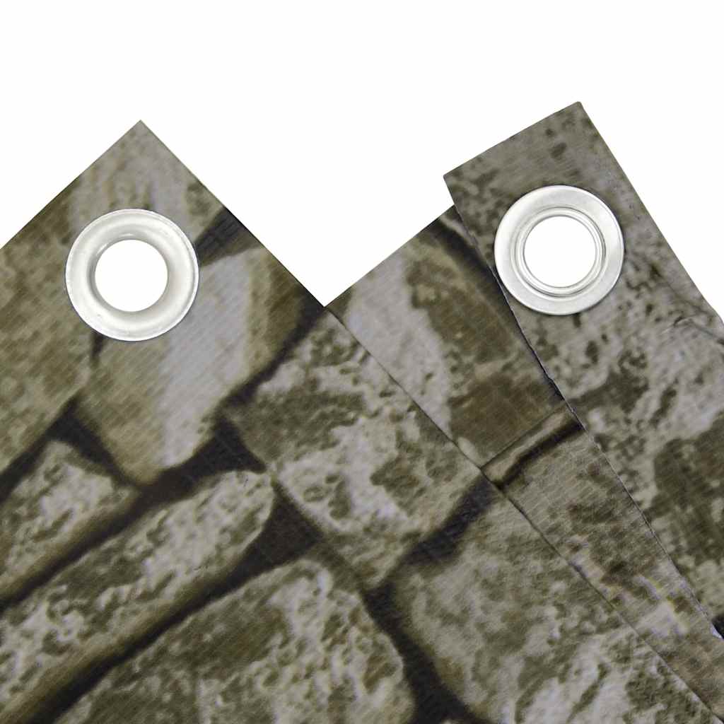 Vidaxl Balcony Screen Stone Pattern 400x75 cm PVC