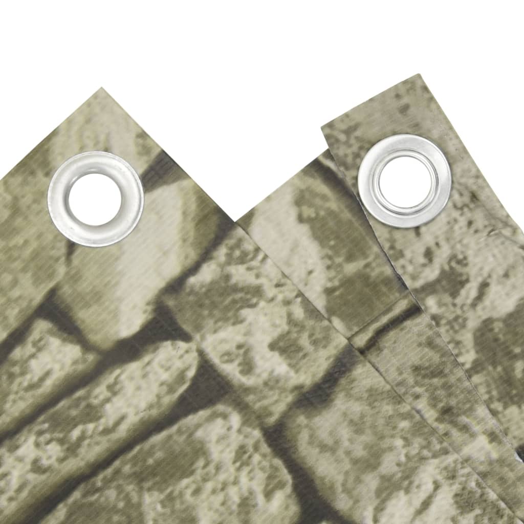 Vidaxl Balcony Screen Stone Pattern 600x75 cm PVC