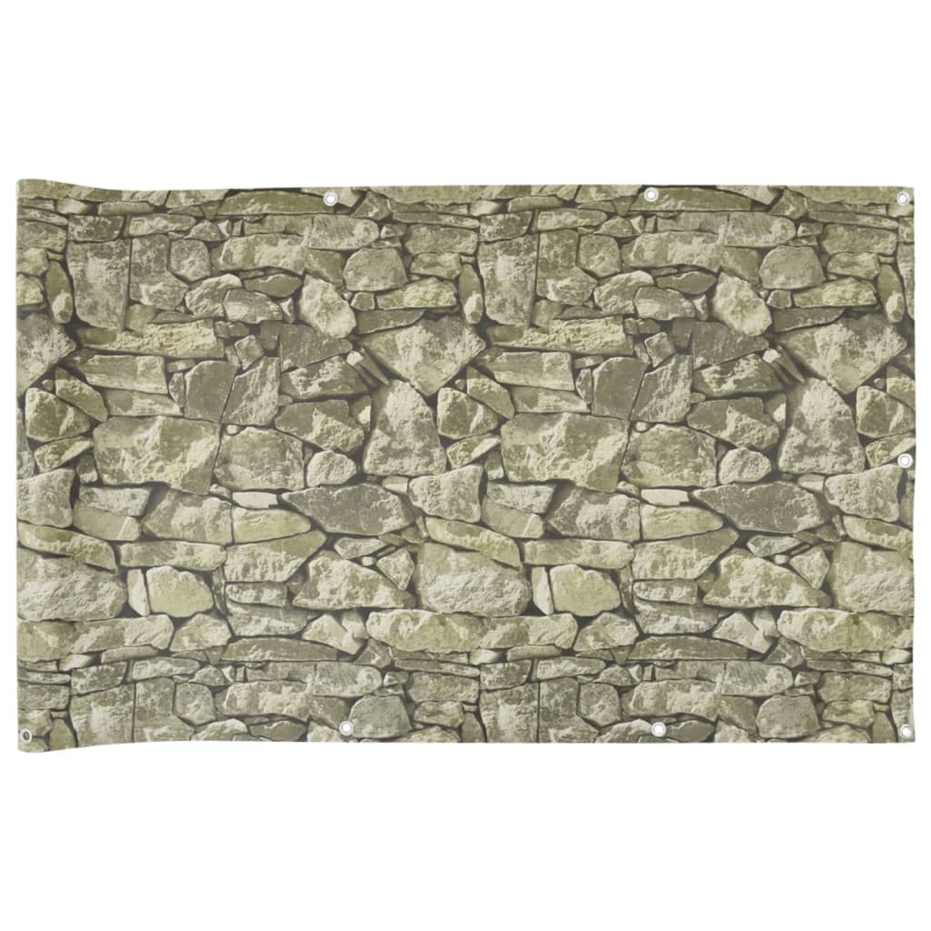 Vidaxl Balcony Screen Stone Pattern 800x75 cm PVC