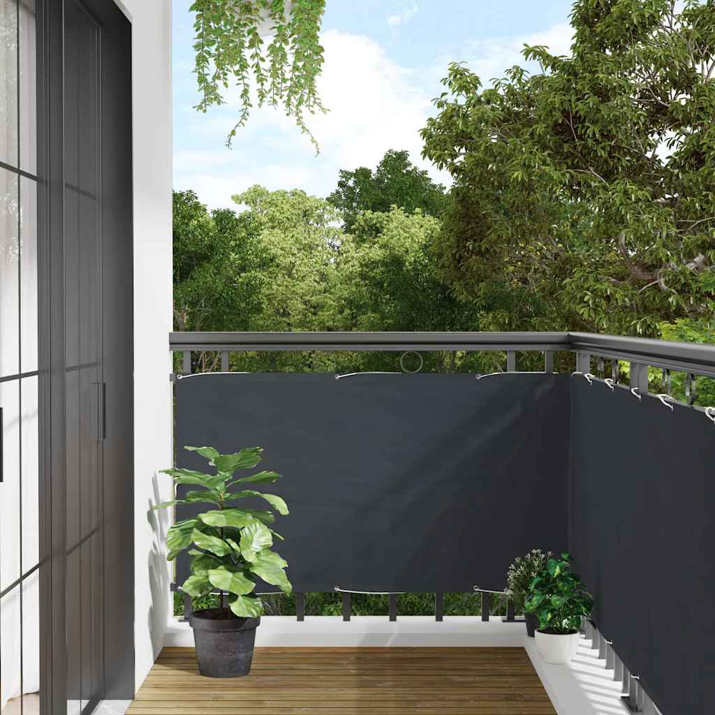 Écran de balcon Vidaxl 500x90 cm PVC Anthracite -Colored
