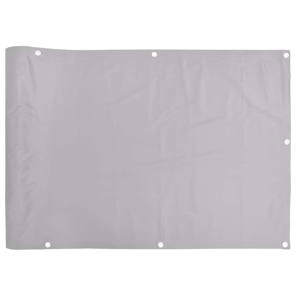 Écran de balcon Vidaxl 500x90 cm Gris PVC