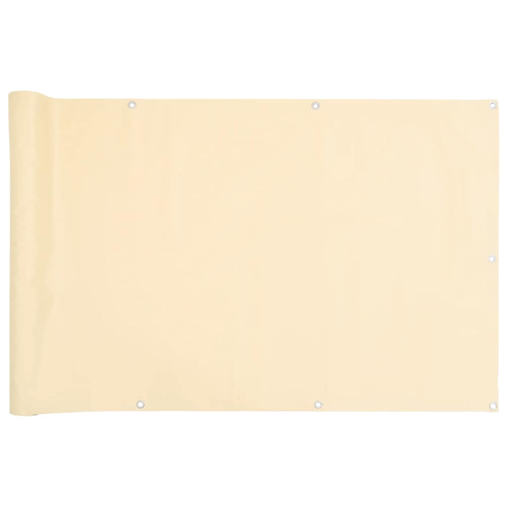 Écran de balcon Vidaxl 800x90 cm PVC CRAME COLORED