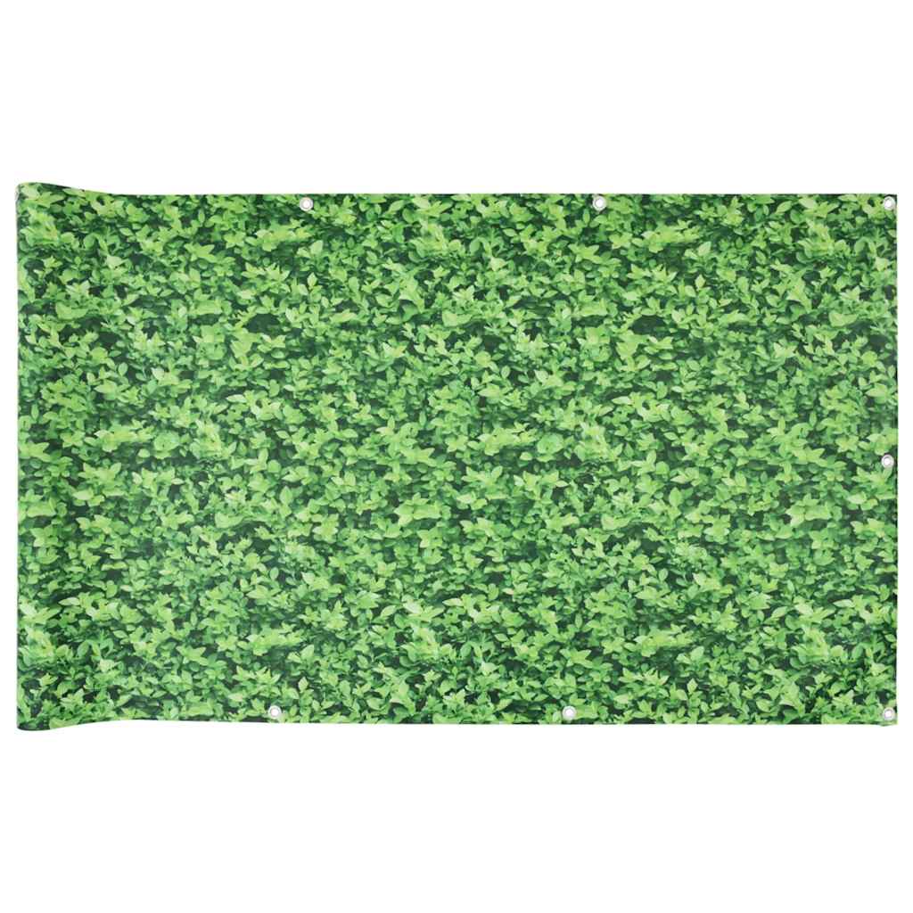 Vidaxl Balcony Screen Plant Pattern 600x90 cm PVC Green