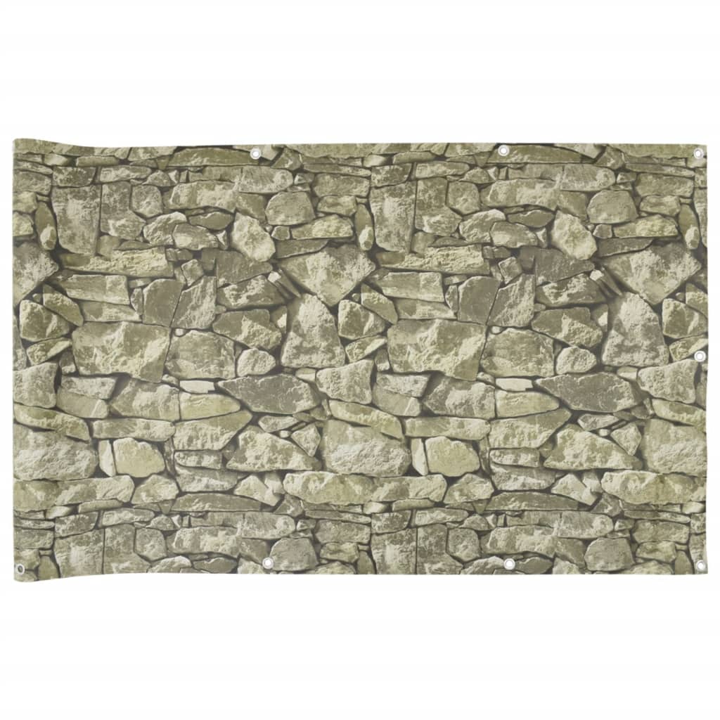 Vidaxl Balcony Screen Stone Pattern 800x90 cm PVC