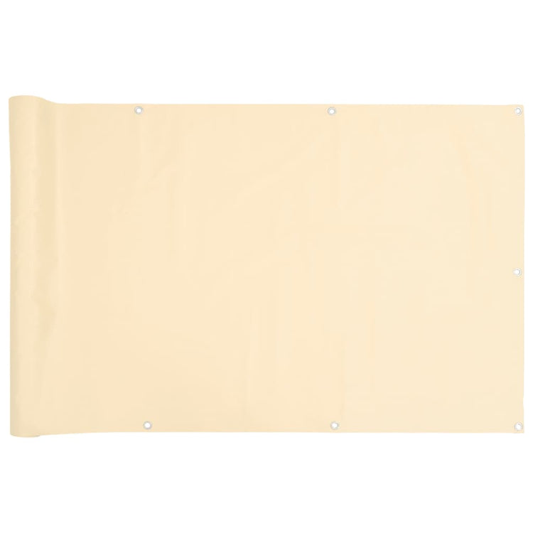 Écran de balcon Vidaxl 500x120 cm PVC Cream -Colored