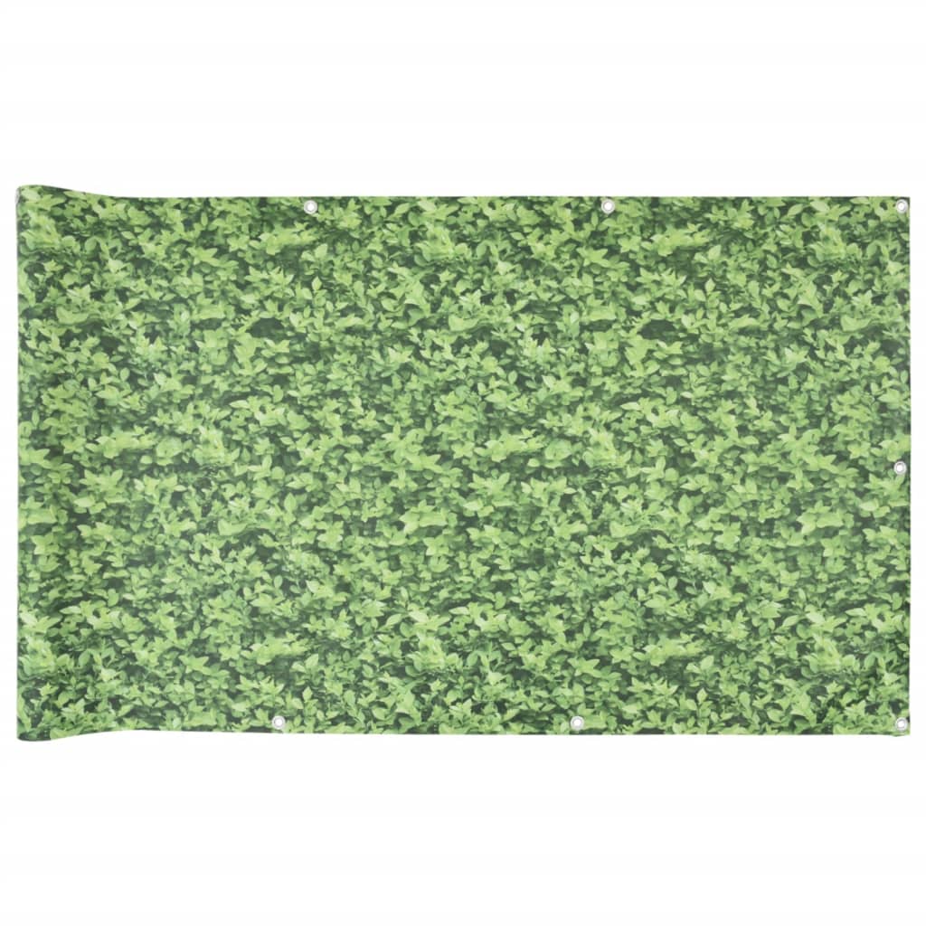 Vidaxl Balcony Screen Plant Pattern 800x120 cm PVC Green