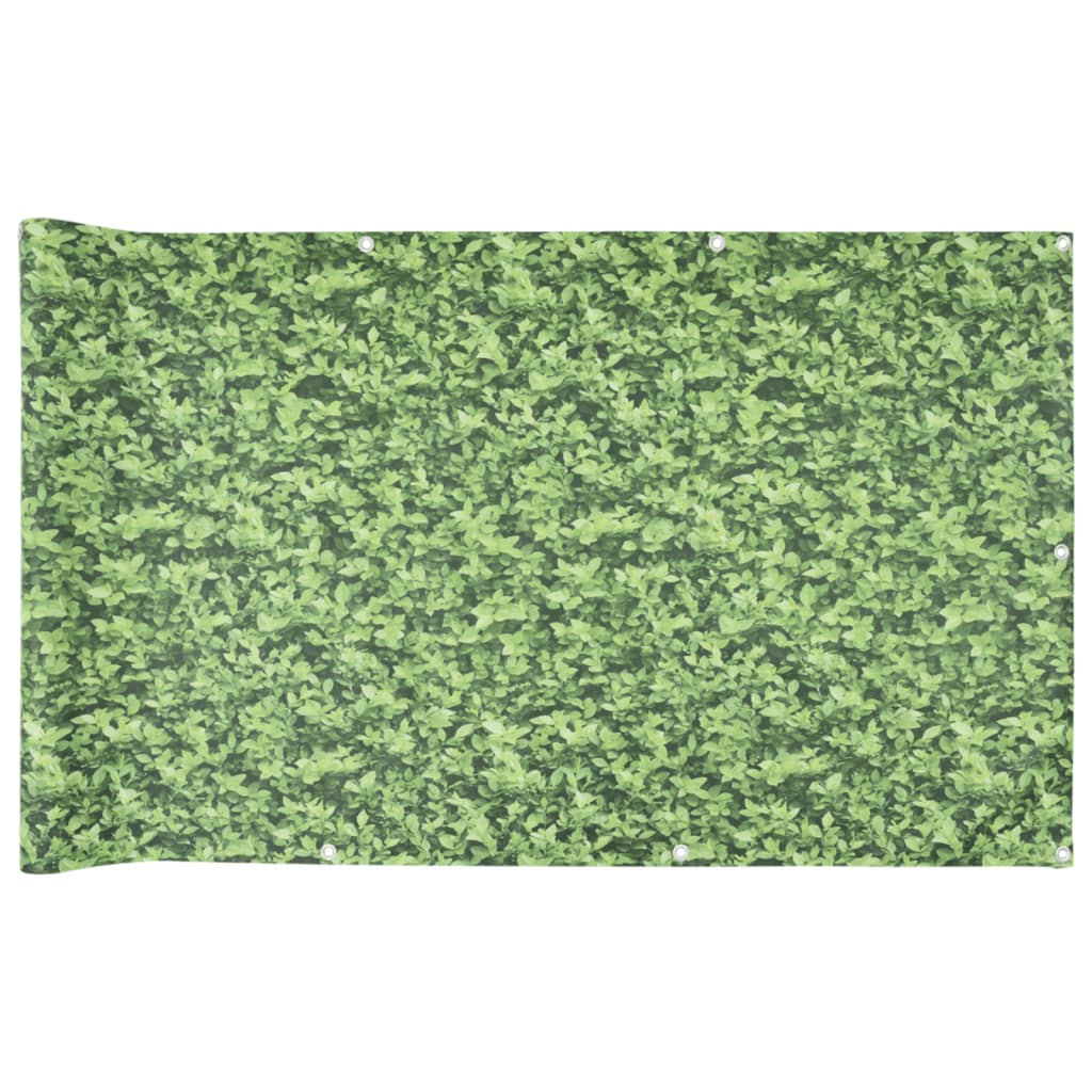 Vidaxl Balcony Screen Plant Pattern 1000x120 cm PVC Green