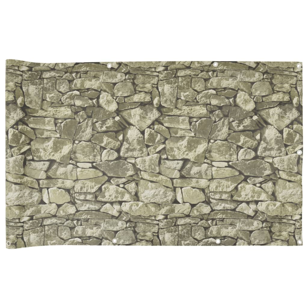 Vidaxl Balcony Screen Stone Pattern 300x120 cm PVC
