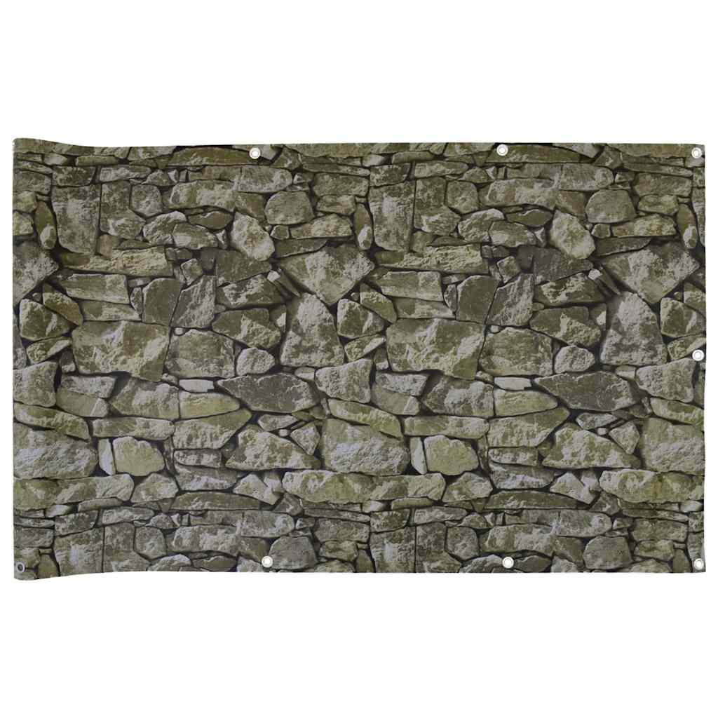 Vidaxl Balcony Screen Stone Pattern 700x120 cm PVC