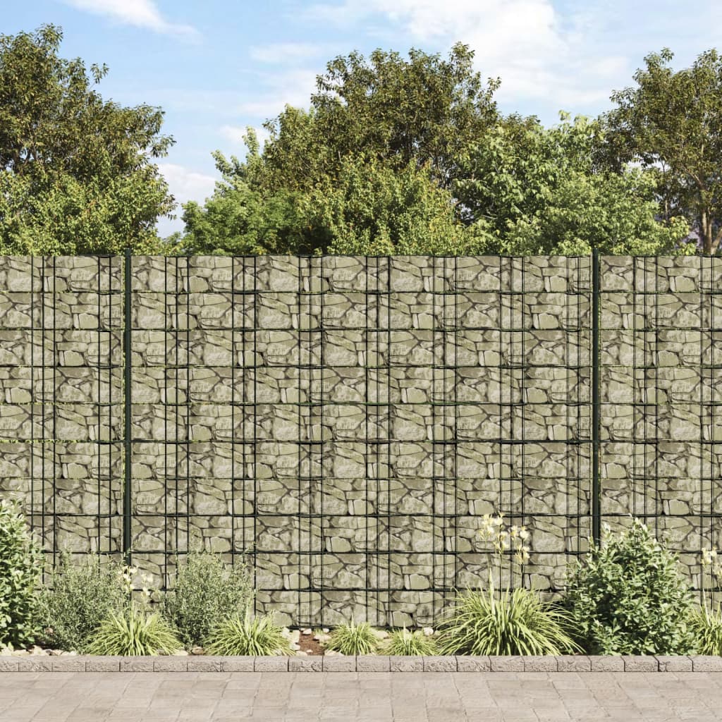 Vidaxl Garden Screen Stone Match 35x0.19 M PVC Gray