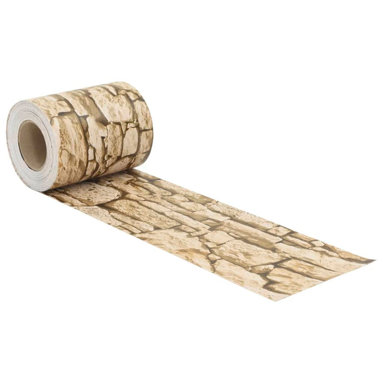 Écran de jardin vidaxl motif en pierre grossière 35x0,19 m PVC beige