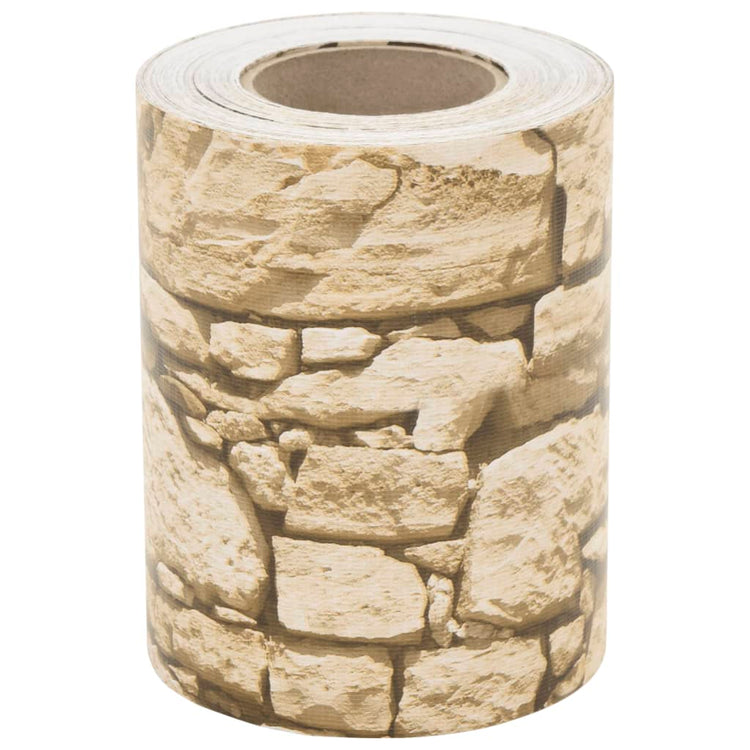Écran de jardin vidaxl motif en pierre grossière 35x0,19 m PVC beige