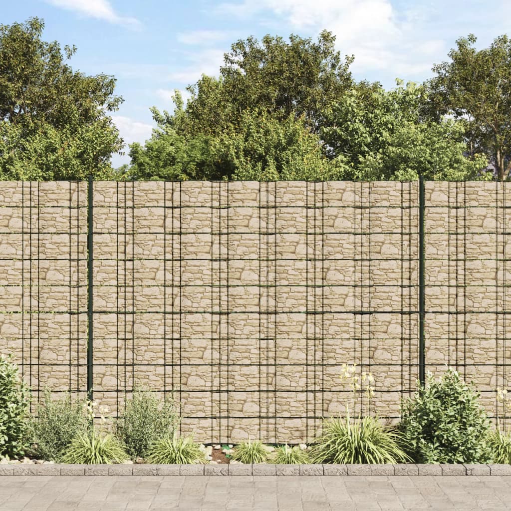 Écran de jardin vidaxl motif en pierre grossière 35x0,19 m PVC beige