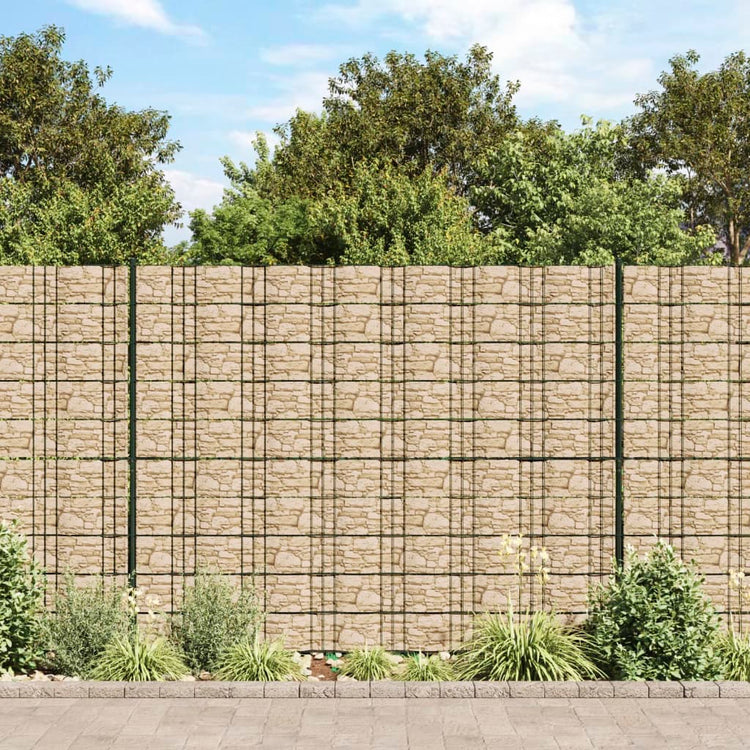 Écran de jardin vidaxl motif en pierre grossière 35x0,19 m PVC beige