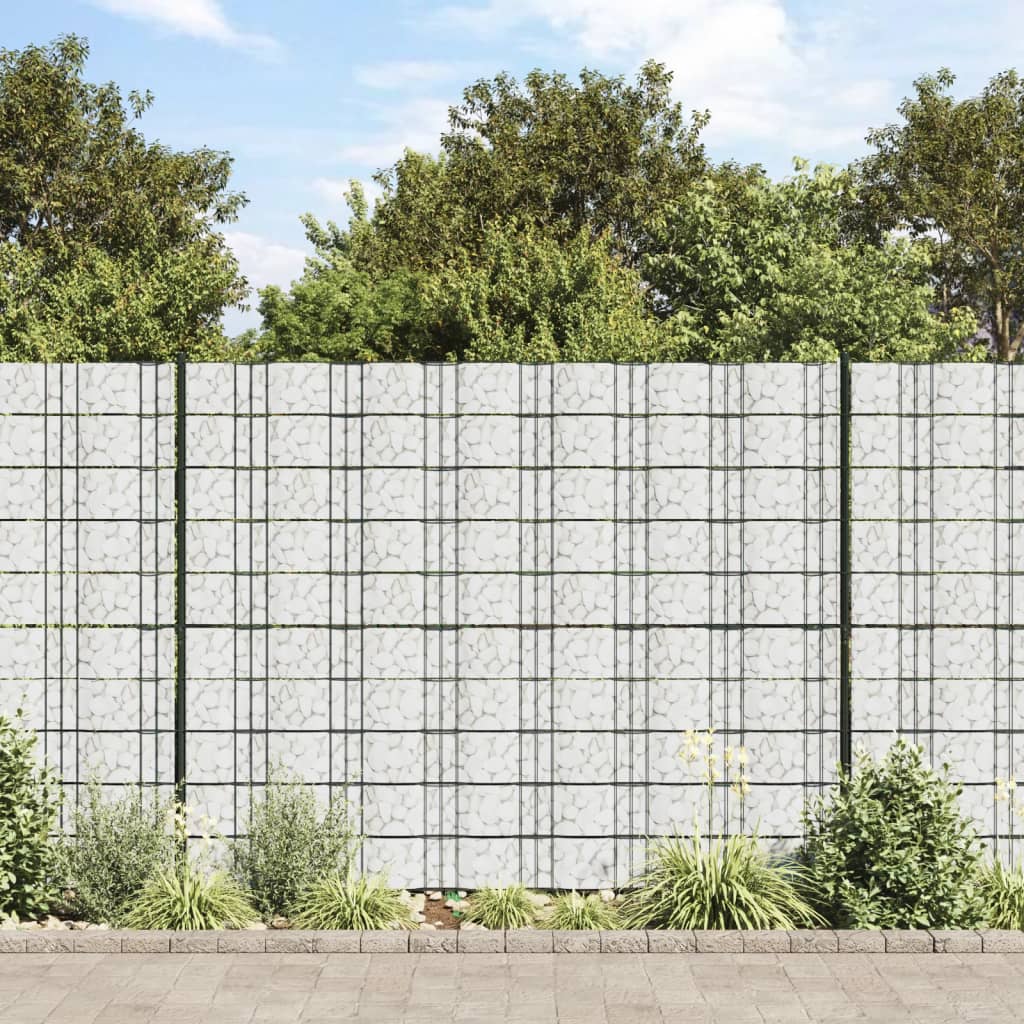 Vidaxl Garden Screen Marble Gravel Match 35x0.19 M PVC Gray