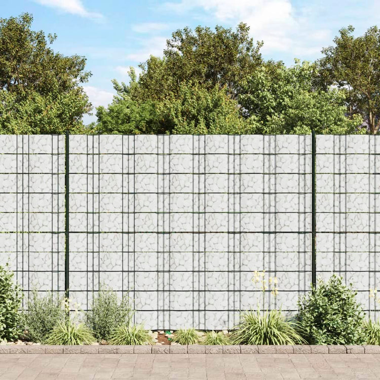 Vidaxl Garden Screen Marble Gravel Match 35x0.19 M PVC Gray