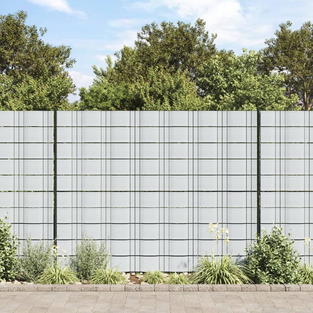 Écrans de jardin vidaxl 10 st 252.5x19 m en PVC gris clair