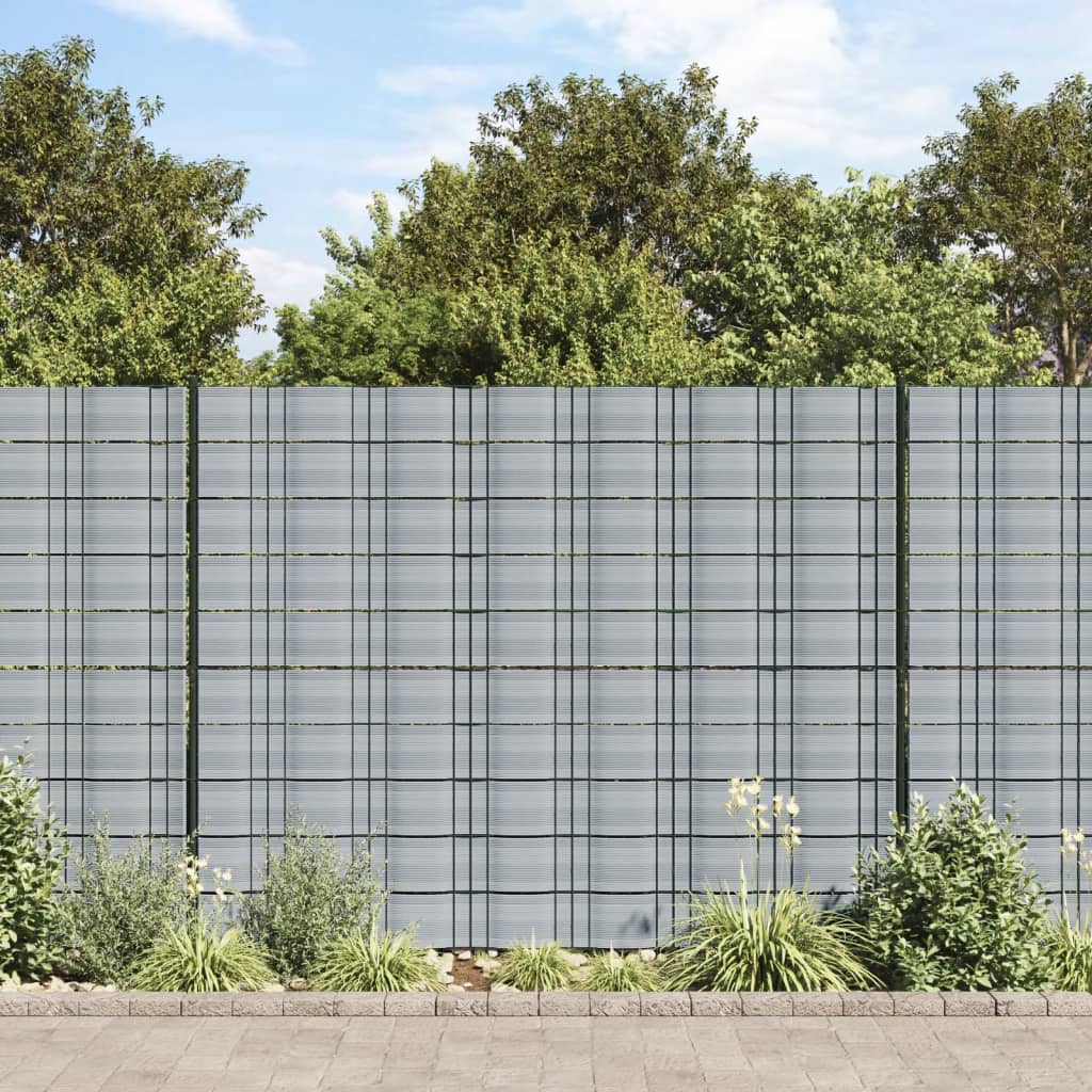 Écrans de jardin vidaxl 10 st 252.5x19 m en pvc gris