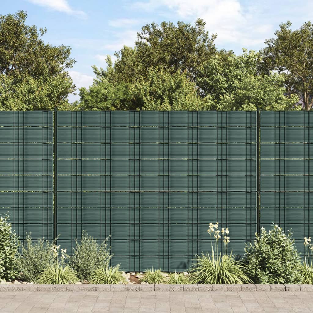 Écrans de jardin vidaxl 10 st 252.5x19 m PVC vert