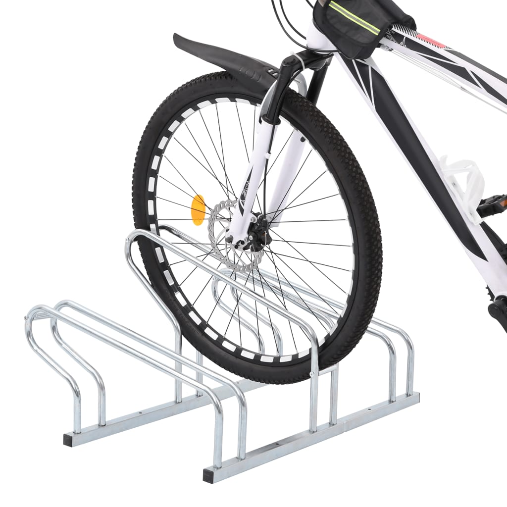 Support à vélo VidaXL pour 3 vélos, acier galvanisé autoportant