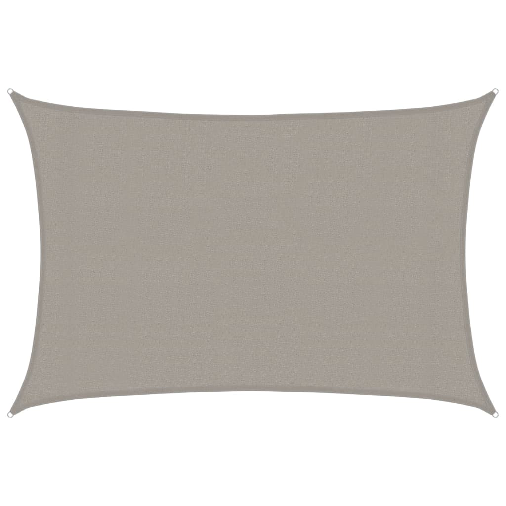 Vidaxx voile d'ombrage 160 g m² rectangulaire 3x4 m HDPE gris clair