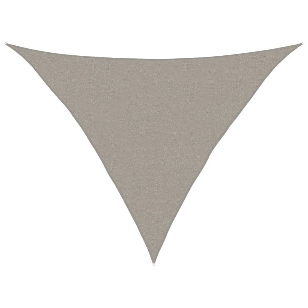 Vidaxx voile d'ombrage 160 g m² triangulaire 2,5x2,5x3,5 m HDPE gris clair