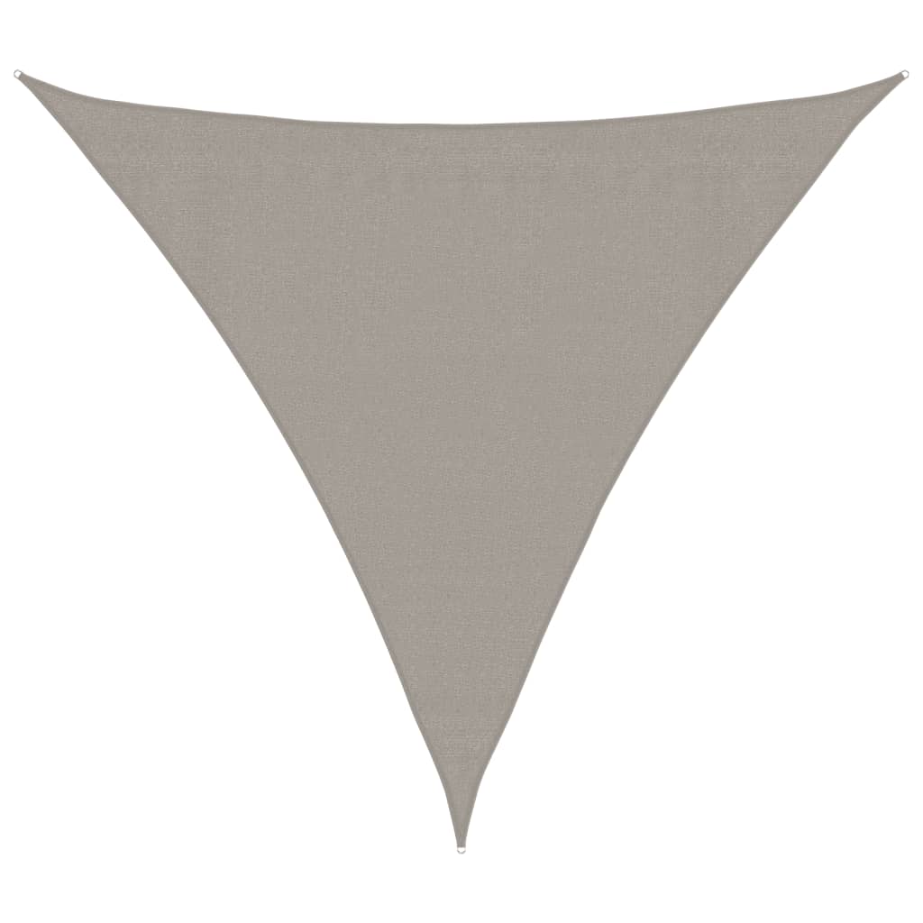 Vidaxx voile d'ombrage 160 g m² triangulaire 3x3x3 m HDPE gris clair