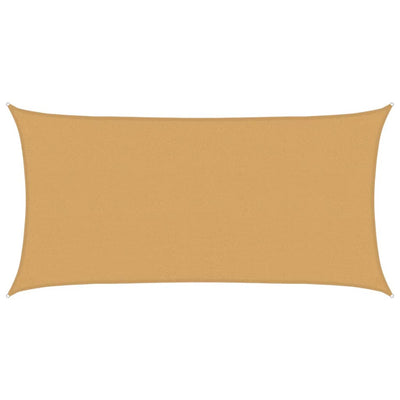 Vidaxl Zonnezeil rectangulaire 160 g m² 2,5x5 m de sable HDPE -Colored