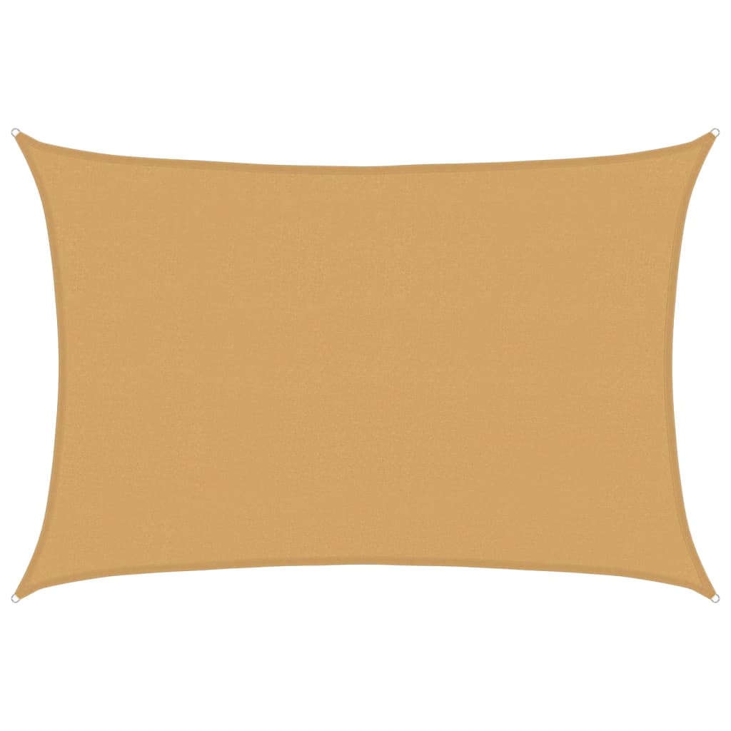 Vidaxl voile d'ombrage 160 g m² rectangulaire 4x6 m HDPE couleur sable
