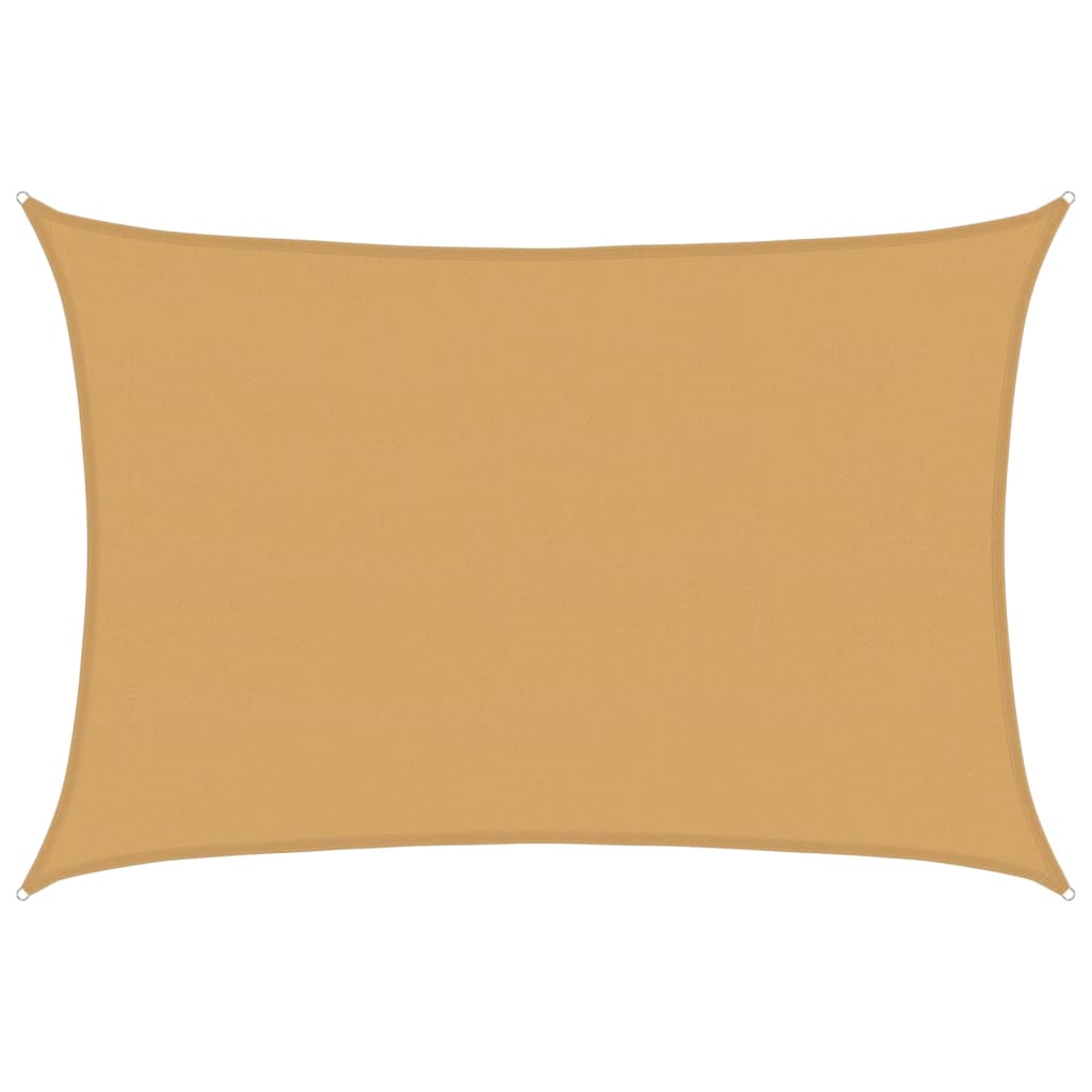 Vidaxl voile d'ombrage 160 g m² rectangulaire 5x6 m HDPE couleur sable