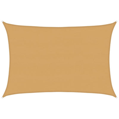 Vidaxl voile d'ombrage 160 g m² rectangulaire 5x6 m HDPE couleur sable