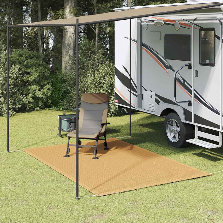 Tapis de tente VidaXL 250x300 cm HDPE couleur sable